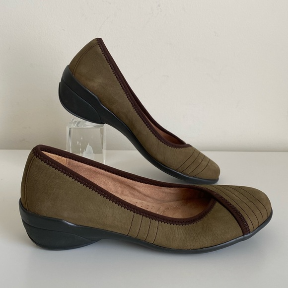 Naturalizer Novel Leather Slip-on Low Wedge Loafers Women's Size 7M N5 Comfort - Picture 2 of 16